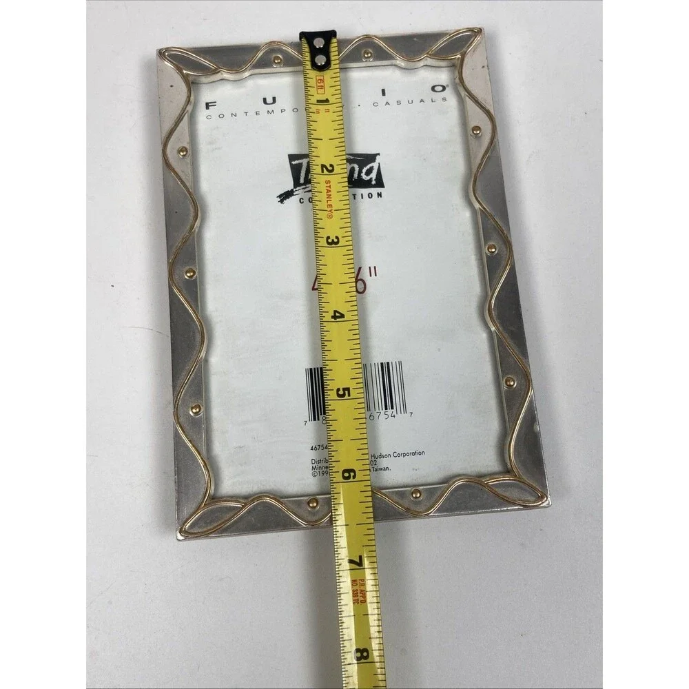 FURIO Trend Mixed Gold Silver Metal 4x6 Picture Frame Vintage 1996